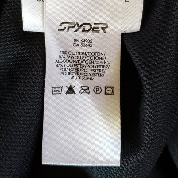 Spyder Tracker Webbed T- neck Tech 1/2 Zip Men’s Black Size Medium - Picture 5 of 7